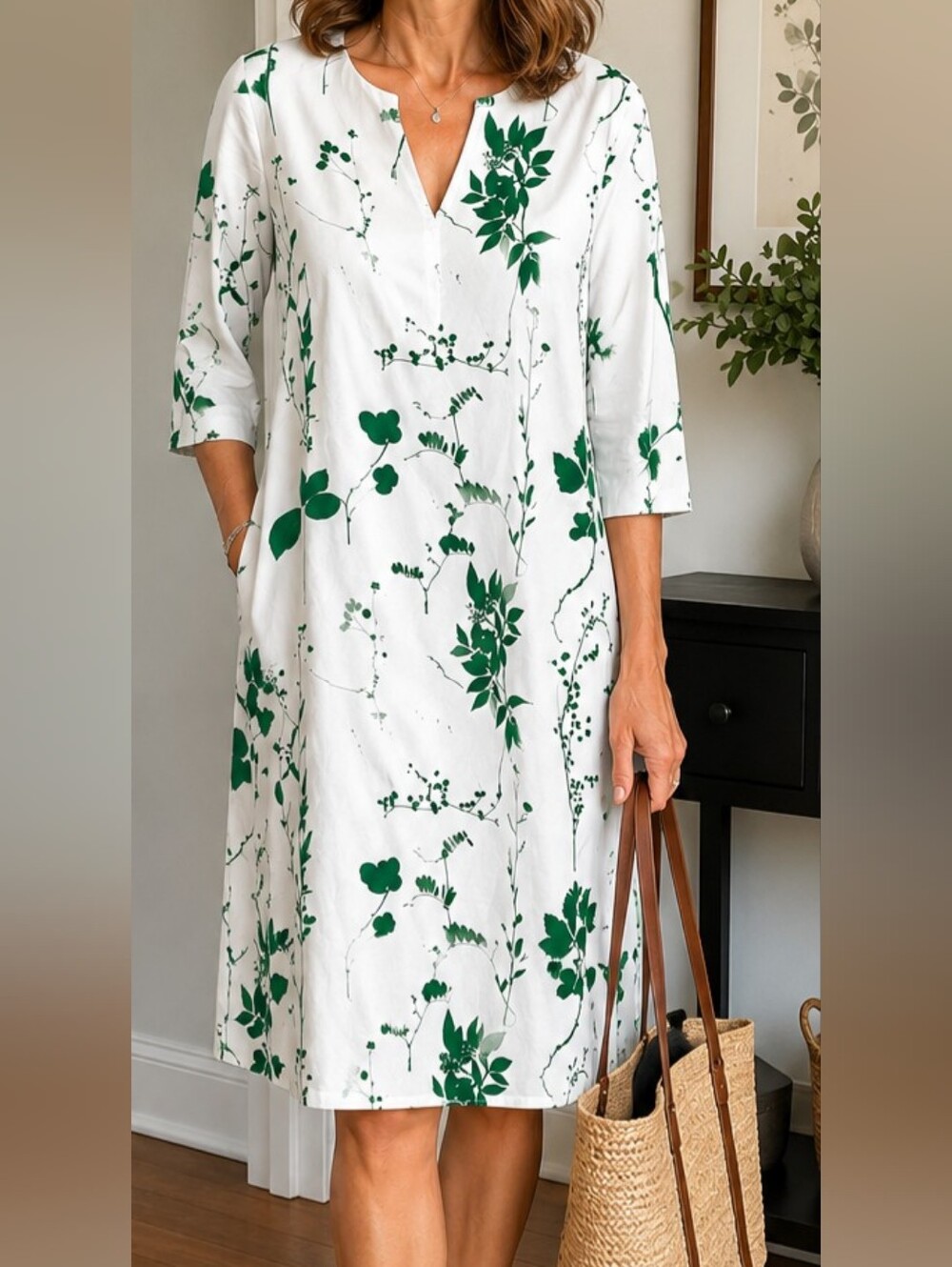 Floral Print Dress- Size L